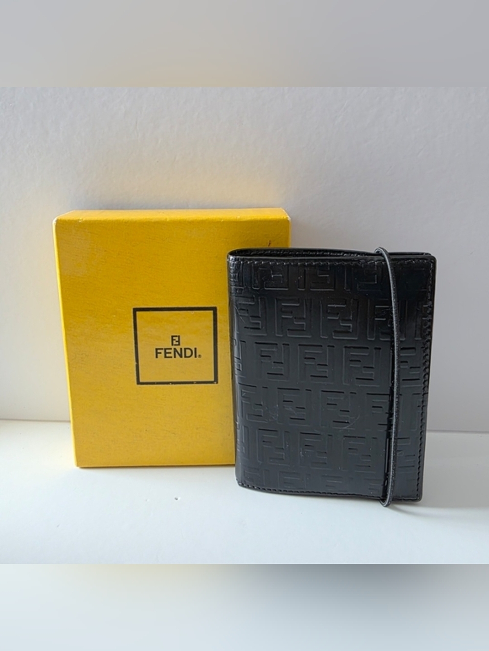 Fendi Black Embossed Men's Wallet